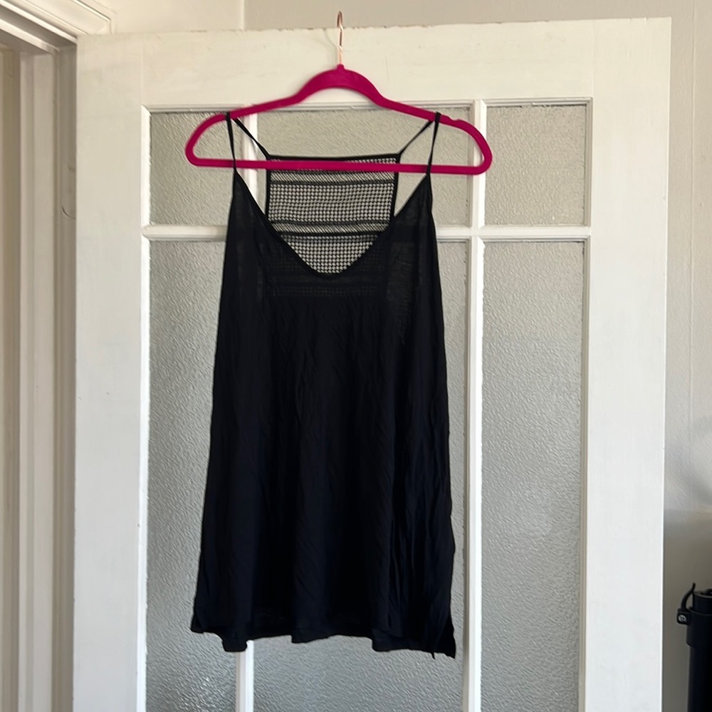 Old Navy Patterned Back Black tank XL